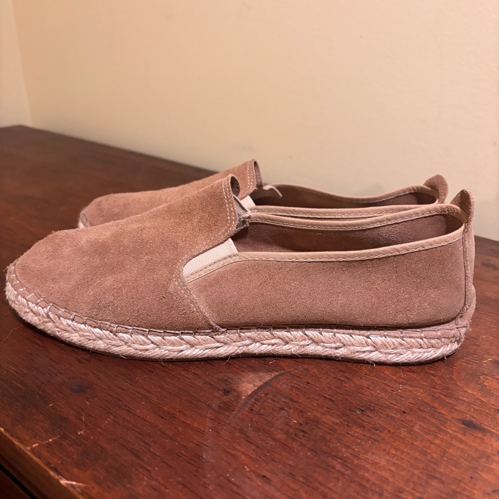 Free People Tan Suede Slip On Espadrilles size 41